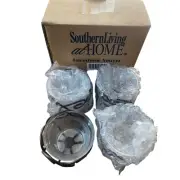 Southern Living at Home Jamestown Votives Candle Holders Iron Glass NIB Set