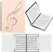 Sheet Music Folder, 4-Page Expandable Music Folder, A4 Score Folder, File Storage Folder, Documents Storage Folder, Binder Music Folder, Organizer for Storage, Spiral Binder Organizer Music Stand (PK)
