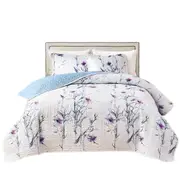 Patchwork Floral Bedspread Set Quilted Queen Size Bed Pillowcase Pattern 111