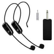 U12F UHF One For Two Wireless Headset Microphone Amplifier Mixer Universal D