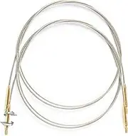 Lantern Moon Swivel Cords 13" (20" W/Tips)-Stainless Steel W/Gold Plated Connectors -LM350602