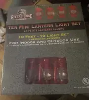 RIVERS EDGE RED LANTERN CAMPING PORCH MINI LIGHTS / 10-FT / INDOOR & OUTDOOR