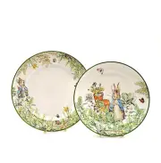 Pottery Barn Beatrix Potter Peter Rabbit Dinner Plates & Salad Plates 8pc Easter