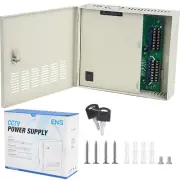 16 Channel 4K CCTV Power Supply Box, 12V 32A DC, Anti-EMI Interference Circuit