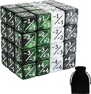 48 PCS Magic Counter Dice Life MTG Counters Dice Set Bulk Buff Tokens D6 Dice Set Compatible with Magic The Gathering, TCG, Card Gaming Accessories, Green