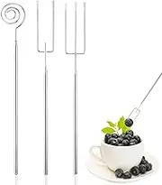 Set of 3 Chocolate Praline Forks Stainless Steel Chocolate Pralines Cutlery Culinary Decoration Spoon DIY Chocolates Cutlery for Handmade Chocolates Praline Fork Set for Homes Restaurants Hotels