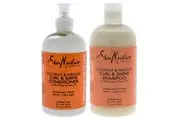 Coconut and Hibiscus Curl and Shine Duo by Shea Moisture for Unisex - 13 oz Shampoo and Conditioner