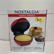 Nostalgia MyMini Griddle 5" Non-Stick Cooking Surface MGD5RD BRAND NEW SEALED
