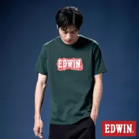 在飛比找momo購物網優惠-【EDWIN】男女裝 網路獨家↘塗鴉LOGO短袖T恤(墨綠色