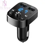 Car MP3 Player FM Transmitter Bluetooth 5.0, Dual USB, Hands-Free, Fast Charger