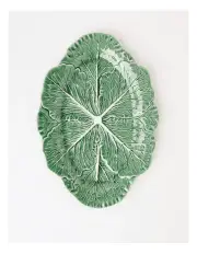 [Heritage] Cabbage Oval Platter in Green