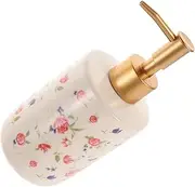 Gatuida Bathroom Lotion Bottle Decorative Ceramic Pump Bottle Shower Shampoo Dispenser for Bathing Hand Soap Dispenser