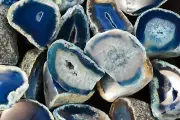 Agate Geode Blue 2 1/2" 4-7 Oz Crystal Healing Stones Heart Chakra Metaphysical
