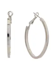 Kenneth Jay Lane Silver Plated Hoops