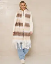 [Mooloola] Mooloola Girls' Amelia Scarf in Brown/Cream One Size Brown/Cream
