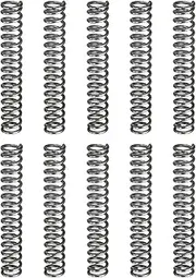 uxcell 30Pcs Compression Spring, 8mm OD, 1.2mm Wire Size, 50mm Free Length, Spring Steel Construction Extended Mechanical Compression Springs for Shop and Home Repairs, Silver Tone