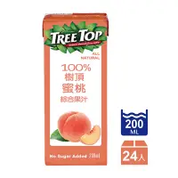 在飛比找Yahoo奇摩購物中心優惠-TreeTop樹頂 蜜桃綜合果汁(200mlx24入)