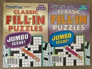 Lot of 2 Penny Press Classic Fill-Ins Puzzle Books Easy-Hard 114/Book N48