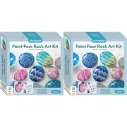 2x Craft Maker Paint Pour Rock Art Craft Activity Kit Creative Hobby Project