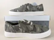 Sun + Stone Kiva Casual Sneakers Mens 10.5M Green Camo Low Top Lace Up Shoes NWB