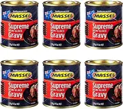 [Massel] Supreme Demi Glace Gravy Powder/Premium Rich Gravy Mix - 6 x 130g Canister Bulk Pack|Plant Based, Low FODMAP, Gluten Free, Dairy Free, Trans Fat Free, No Added MSG, Vegan Friendly