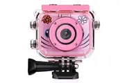 TODO 1080p FHD Kids Action Camera 30M Waterproof 2" LCD Action Cam - Pink