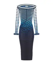 3D striped dress S,L,M BLACKNAVYLIGHTBLUE