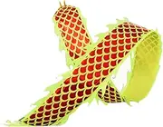 Outdoor Fitness Dragon Dragon Dance Ribbon with 3D Dragon Head and Swing Rope Chinese Dragon Dance for Adults Fitness