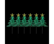 Dual Power Set of 6 LED Tree Stakes Path Light