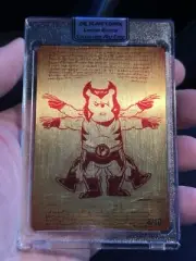 GÖRKEM DEMIR METAL POOHVERINE CARD VITRUVIAN MAN HOMAGE *LTD 10* SIGNED