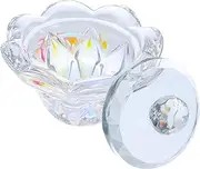 BELLIFFY Crystal Nail Art Bowl Large Liquid Dish for Acrylic Powders Cap and Easy to Clean for Professional Use