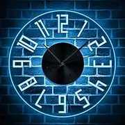 Easy to Read Big Numbers Modern Decor Silent Quartz Wall Clock LED Lighting Illuminated Wall Clock Living Room Bedside Wall Lamp
