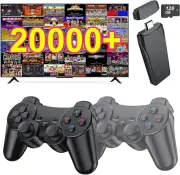 4K Wireless Retro Game Console Stick with 20000+ Games, Built-In 9 Emulators, Tw
