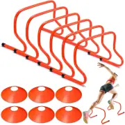 6 Sets 12" Speed Agility Training Hurdles for Athletes Soccer Training Hurdles A