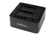 StarTech.com Standalone Hard Drive Duplicator Dock, External Dual Bay HDD/SSD Cloner/Copier, USB 3.0 / eSATA, SATA Disk Cloning
