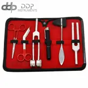 6PCS Taylor Hammer, Penlight, Tuning Fork C256, C 512 Bandage Scissors, Hemostat