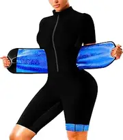 LMCOB Sauna Suit For Women Waist Trainers For Women Belly Fat Full Body Jumpsuit Adjust Waist Breathable Underarm