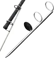 Double Rings Fish Pole Holder with Ground Stake, Stainless Steel Fishing Rod Rack, Sturdy Rod Stand for Outdoor Use, Fishing Tools for Secure Storage of Fishing Poles