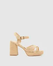 Elly Raffia Weave Platform