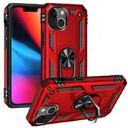 For iPhone 13 mini Case,Armour Shockproof TPU/PC Cover,Ring Holder,Red