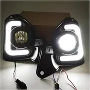 Fog Light Car LED Daytime Running Headlamps For Hiace 2014 2015 2016 2017 2018 Daylights Yellow Turn Signal DRL Car Foglamps