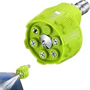 Power Washer Buzle - 6 in 1 Multifunctional Nozzle for Pressure Washer Max 3500 PSI - 1/4 Inch Connect Connex Tips