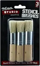 Mont Marte Studio Essentials-Stencil Brushes Set 3 PK. Size 6,8,10