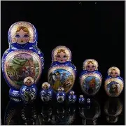 Matryoshka Girl Nesting Dolls Wooden Matryoshka Russian Nesting Toy 10 Pcs Stacking Dolls Craft for Kids Collection Christmas Birthday Gift The Perfect Blessing Gift