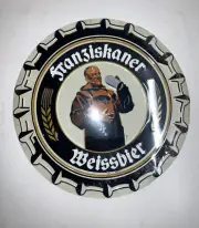 Franziskaner Metal Tacker Sign New Sealed Bottle Cap Monk Design Man Cave