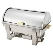 Winware Chafer, 8 quart, Stainless Steel Roll Top