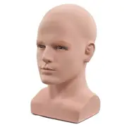 Male Mannequin Head Professional Manikin Head for Display Wigs Hats Headphone Display Stand (Skin C Skin Color