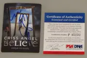 CRISS ANGEL MIND FREAK Hand Signed Playing Card Joker + PSA DNA COA.