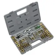 40PC TITANIUN COATED SAE TAP & DIE SET STANDARD HEAVY DUTY