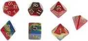 CoudarTitie 7pcs/Set Plastic Polyhedral Dice for Dungeons and Dragons Game Toys, Red Blue